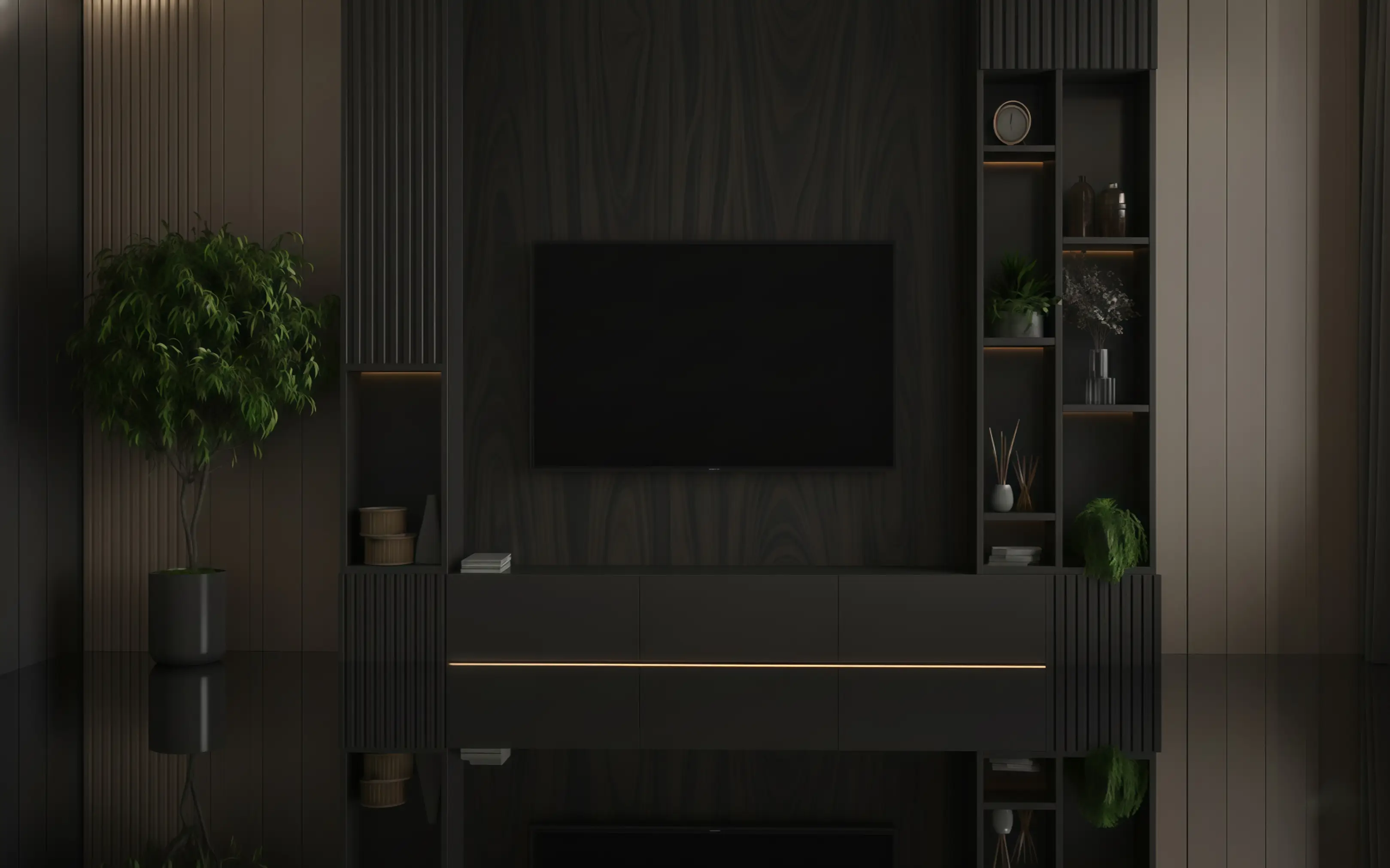 Habitación con televisor